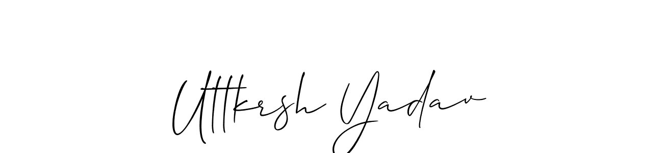 How to make Uttkrsh Yadav name signature. Use Allison_Script style for creating short signs online. This is the latest handwritten sign. Uttkrsh Yadav signature style 2 images and pictures png