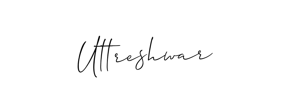 How to make Uttreshwar name signature. Use Allison_Script style for creating short signs online. This is the latest handwritten sign. Uttreshwar signature style 2 images and pictures png