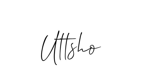 You should practise on your own different ways (Allison_Script) to write your name (Uttsho) in signature. don't let someone else do it for you. Uttsho signature style 2 images and pictures png