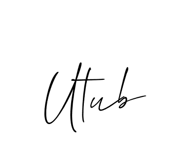 Best and Professional Signature Style for Utub. Allison_Script Best Signature Style Collection. Utub signature style 2 images and pictures png