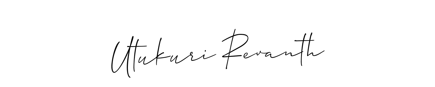 Best and Professional Signature Style for Utukuri Revanth. Allison_Script Best Signature Style Collection. Utukuri Revanth signature style 2 images and pictures png