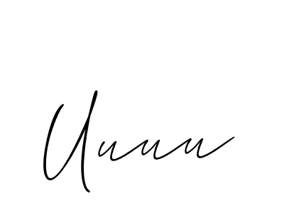 You should practise on your own different ways (Allison_Script) to write your name (Uuuu) in signature. don't let someone else do it for you. Uuuu signature style 2 images and pictures png