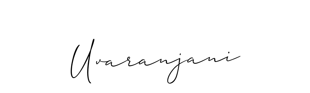 Similarly Allison_Script is the best handwritten signature design. Signature creator online .You can use it as an online autograph creator for name Uvaranjani. Uvaranjani signature style 2 images and pictures png