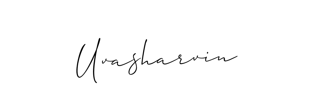 Make a beautiful signature design for name Uvasharvin. With this signature (Allison_Script) style, you can create a handwritten signature for free. Uvasharvin signature style 2 images and pictures png