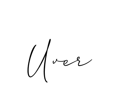 How to make Uver signature? Allison_Script is a professional autograph style. Create handwritten signature for Uver name. Uver signature style 2 images and pictures png
