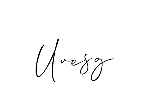 Create a beautiful signature design for name Uvesg. With this signature (Allison_Script) fonts, you can make a handwritten signature for free. Uvesg signature style 2 images and pictures png