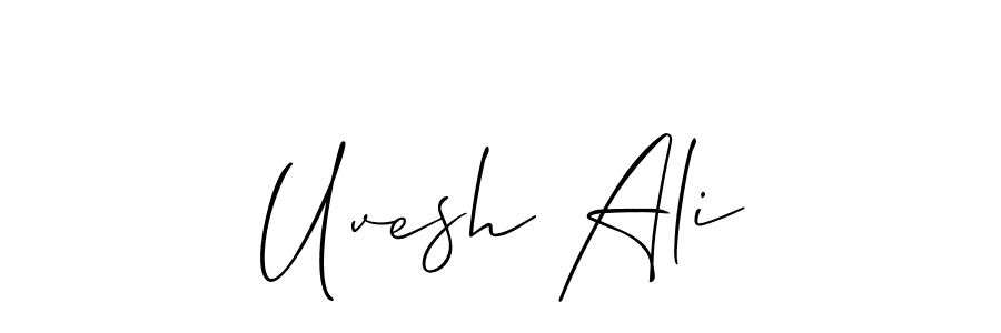 Check out images of Autograph of Uvesh Ali name. Actor Uvesh Ali Signature Style. Allison_Script is a professional sign style online. Uvesh Ali signature style 2 images and pictures png