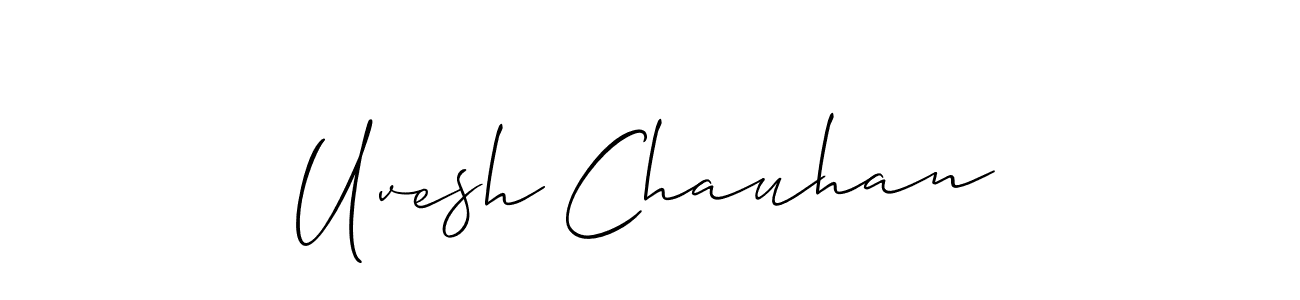 Similarly Allison_Script is the best handwritten signature design. Signature creator online .You can use it as an online autograph creator for name Uvesh Chauhan. Uvesh Chauhan signature style 2 images and pictures png