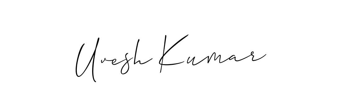 Uvesh Kumar stylish signature style. Best Handwritten Sign (Allison_Script) for my name. Handwritten Signature Collection Ideas for my name Uvesh Kumar. Uvesh Kumar signature style 2 images and pictures png