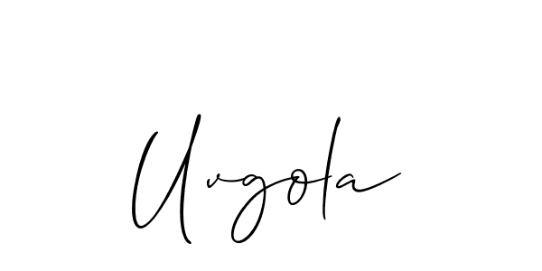 Make a short Uvgola signature style. Manage your documents anywhere anytime using Allison_Script. Create and add eSignatures, submit forms, share and send files easily. Uvgola signature style 2 images and pictures png