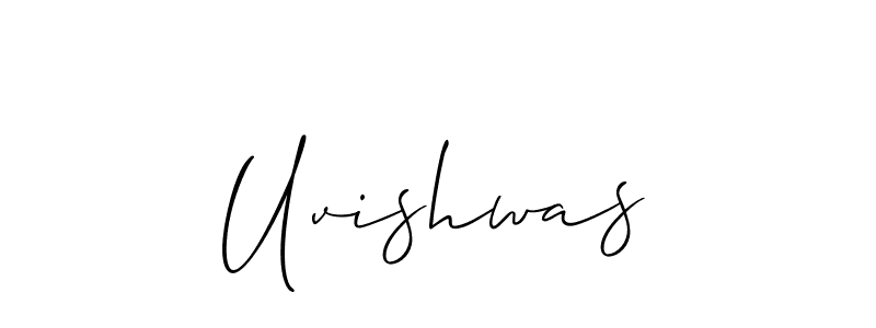 Also You can easily find your signature by using the search form. We will create Uvishwas name handwritten signature images for you free of cost using Allison_Script sign style. Uvishwas signature style 2 images and pictures png