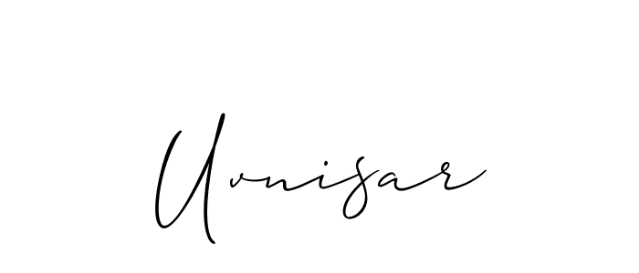 Also we have Uvnisar name is the best signature style. Create professional handwritten signature collection using Allison_Script autograph style. Uvnisar signature style 2 images and pictures png