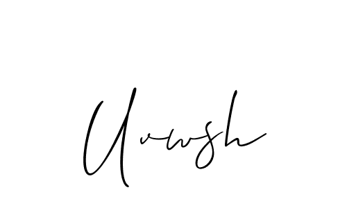 How to make Uvwsh name signature. Use Allison_Script style for creating short signs online. This is the latest handwritten sign. Uvwsh signature style 2 images and pictures png