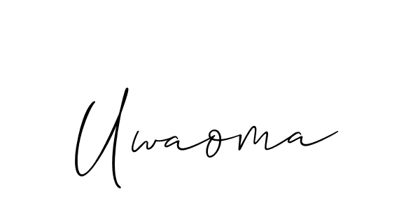 How to make Uwaoma signature? Allison_Script is a professional autograph style. Create handwritten signature for Uwaoma name. Uwaoma signature style 2 images and pictures png