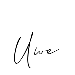 Similarly Allison_Script is the best handwritten signature design. Signature creator online .You can use it as an online autograph creator for name Uwe. Uwe signature style 2 images and pictures png