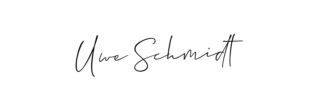 You should practise on your own different ways (Allison_Script) to write your name (Uwe Schmidt) in signature. don't let someone else do it for you. Uwe Schmidt signature style 2 images and pictures png