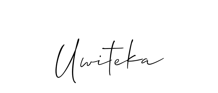 Make a beautiful signature design for name Uwiteka. With this signature (Allison_Script) style, you can create a handwritten signature for free. Uwiteka signature style 2 images and pictures png