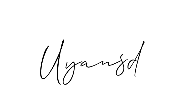 How to make Uyansd signature? Allison_Script is a professional autograph style. Create handwritten signature for Uyansd name. Uyansd signature style 2 images and pictures png