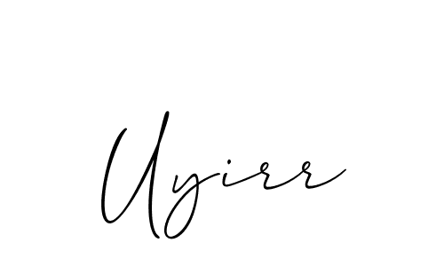 How to Draw Uyirr signature style? Allison_Script is a latest design signature styles for name Uyirr. Uyirr signature style 2 images and pictures png