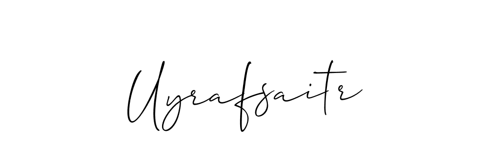Create a beautiful signature design for name Uyrafsaitr. With this signature (Allison_Script) fonts, you can make a handwritten signature for free. Uyrafsaitr signature style 2 images and pictures png