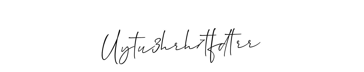 You should practise on your own different ways (Allison_Script) to write your name (Uytu3hrh7tfdtrr) in signature. don't let someone else do it for you. Uytu3hrh7tfdtrr signature style 2 images and pictures png