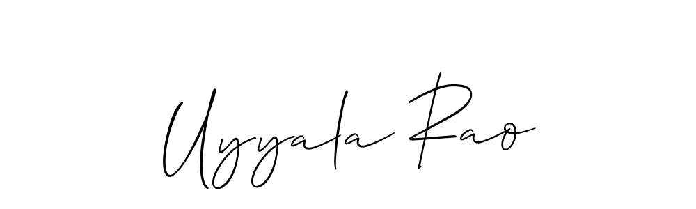 This is the best signature style for the Uyyala Rao name. Also you like these signature font (Allison_Script). Mix name signature. Uyyala Rao signature style 2 images and pictures png