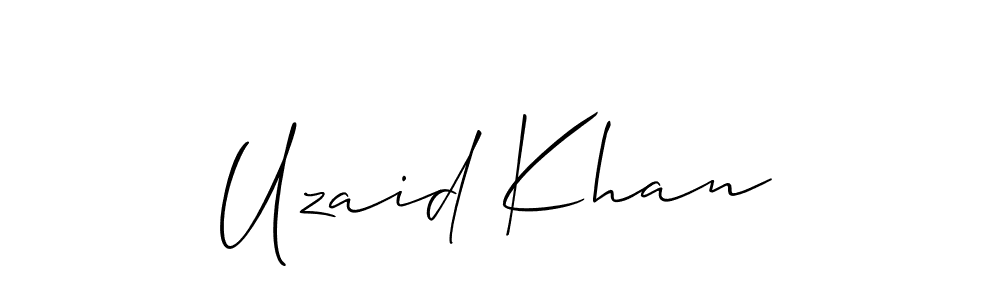 Also You can easily find your signature by using the search form. We will create Uzaid Khan name handwritten signature images for you free of cost using Allison_Script sign style. Uzaid Khan signature style 2 images and pictures png