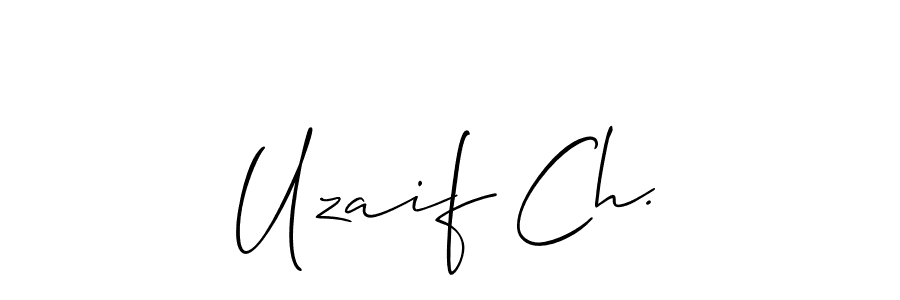 Use a signature maker to create a handwritten signature online. With this signature software, you can design (Allison_Script) your own signature for name Uzaif Ch.. Uzaif Ch. signature style 2 images and pictures png