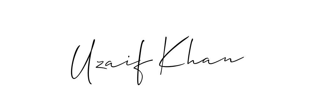How to make Uzaif Khan signature? Allison_Script is a professional autograph style. Create handwritten signature for Uzaif Khan name. Uzaif Khan signature style 2 images and pictures png