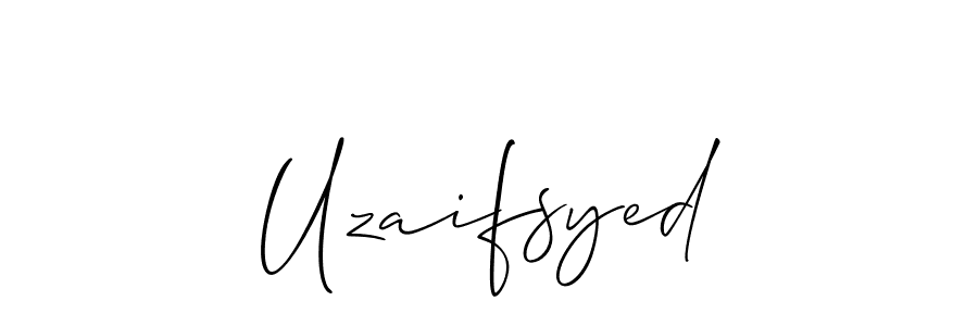 Similarly Allison_Script is the best handwritten signature design. Signature creator online .You can use it as an online autograph creator for name Uzaifsyed. Uzaifsyed signature style 2 images and pictures png