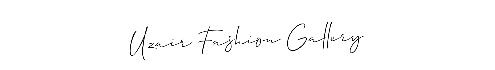 You should practise on your own different ways (Allison_Script) to write your name (Uzair Fashion Gallery) in signature. don't let someone else do it for you. Uzair Fashion Gallery signature style 2 images and pictures png
