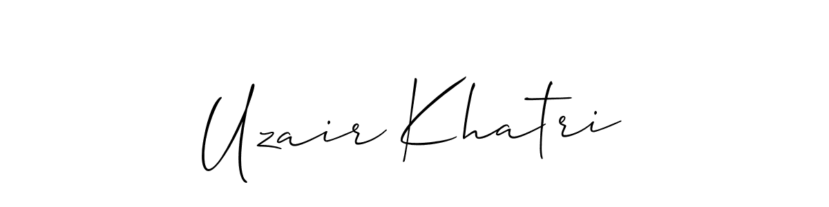 The best way (Allison_Script) to make a short signature is to pick only two or three words in your name. The name Uzair Khatri include a total of six letters. For converting this name. Uzair Khatri signature style 2 images and pictures png