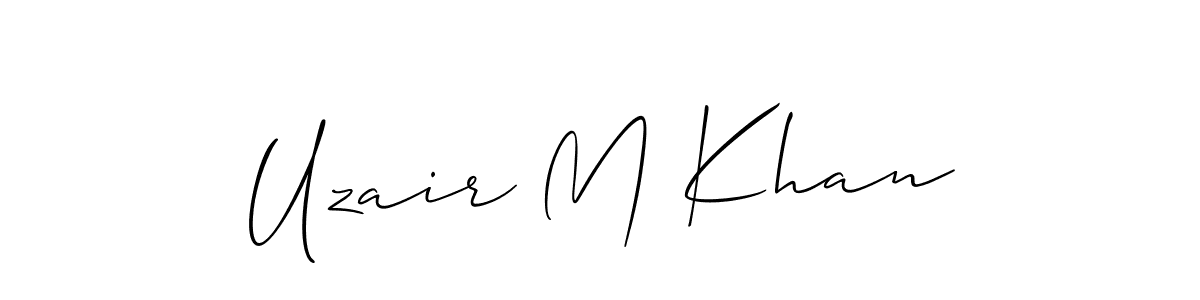 It looks lik you need a new signature style for name Uzair M Khan. Design unique handwritten (Allison_Script) signature with our free signature maker in just a few clicks. Uzair M Khan signature style 2 images and pictures png