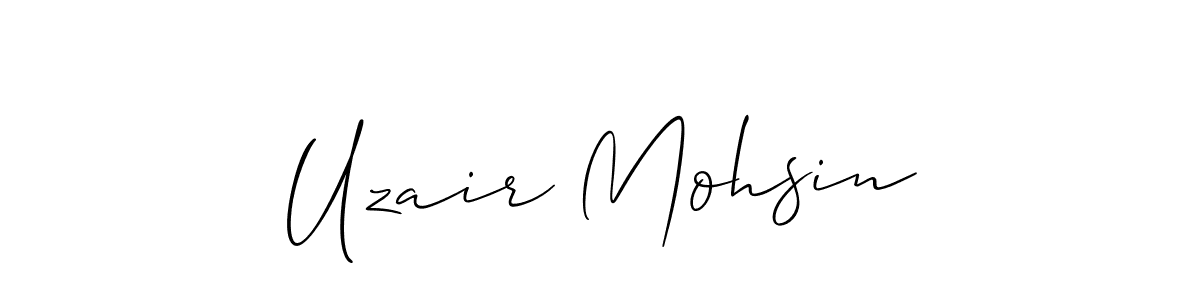 The best way (Allison_Script) to make a short signature is to pick only two or three words in your name. The name Uzair Mohsin include a total of six letters. For converting this name. Uzair Mohsin signature style 2 images and pictures png