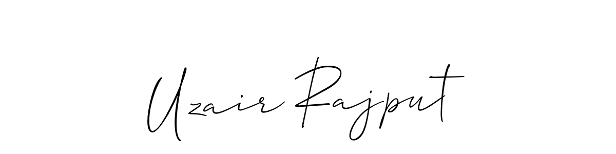 This is the best signature style for the Uzair Rajput name. Also you like these signature font (Allison_Script). Mix name signature. Uzair Rajput signature style 2 images and pictures png