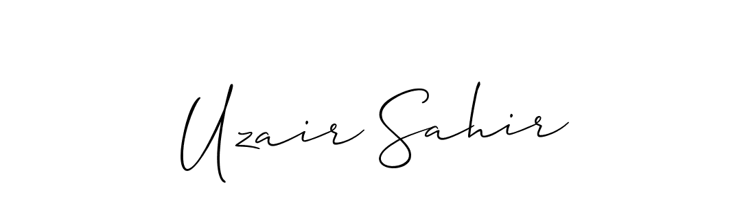 Allison_Script is a professional signature style that is perfect for those who want to add a touch of class to their signature. It is also a great choice for those who want to make their signature more unique. Get Uzair Sahir name to fancy signature for free. Uzair Sahir signature style 2 images and pictures png