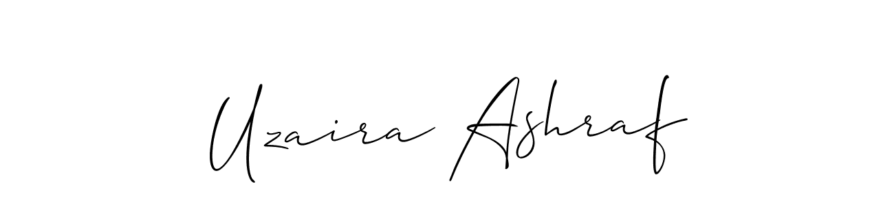 How to make Uzaira Ashraf name signature. Use Allison_Script style for creating short signs online. This is the latest handwritten sign. Uzaira Ashraf signature style 2 images and pictures png