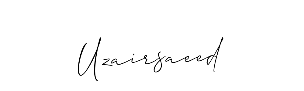 Also we have Uzairsaeed name is the best signature style. Create professional handwritten signature collection using Allison_Script autograph style. Uzairsaeed signature style 2 images and pictures png