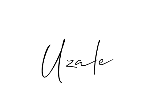 Make a beautiful signature design for name Uzale. With this signature (Allison_Script) style, you can create a handwritten signature for free. Uzale signature style 2 images and pictures png