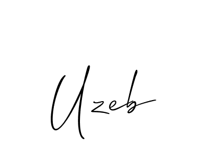 You can use this online signature creator to create a handwritten signature for the name Uzeb. This is the best online autograph maker. Uzeb signature style 2 images and pictures png