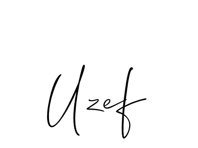 How to make Uzef signature? Allison_Script is a professional autograph style. Create handwritten signature for Uzef name. Uzef signature style 2 images and pictures png