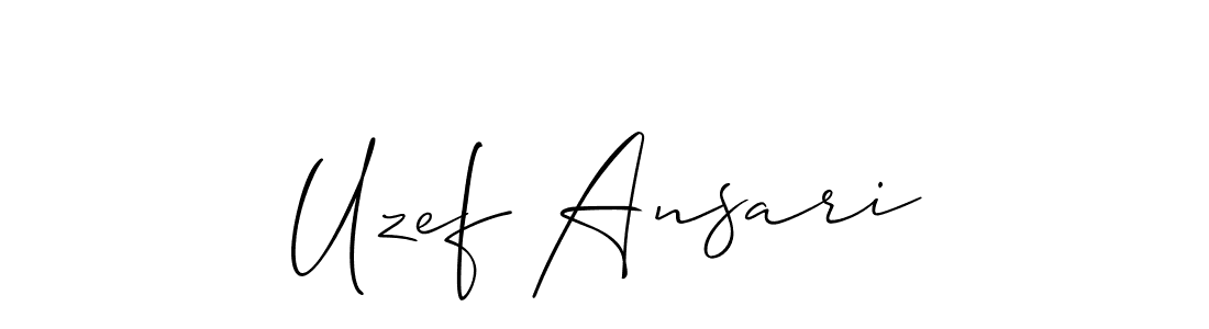 How to Draw Uzef Ansari signature style? Allison_Script is a latest design signature styles for name Uzef Ansari. Uzef Ansari signature style 2 images and pictures png