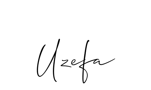 Also You can easily find your signature by using the search form. We will create Uzefa name handwritten signature images for you free of cost using Allison_Script sign style. Uzefa signature style 2 images and pictures png