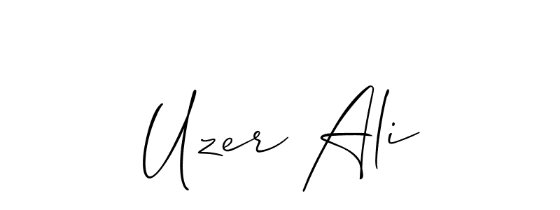 You should practise on your own different ways (Allison_Script) to write your name (Uzer Ali) in signature. don't let someone else do it for you. Uzer Ali signature style 2 images and pictures png