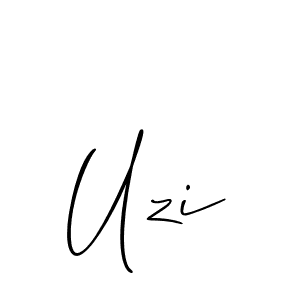 Make a beautiful signature design for name Uzi. With this signature (Allison_Script) style, you can create a handwritten signature for free. Uzi signature style 2 images and pictures png