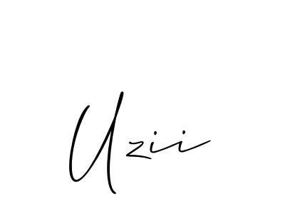 Make a beautiful signature design for name Uzii. With this signature (Allison_Script) style, you can create a handwritten signature for free. Uzii signature style 2 images and pictures png