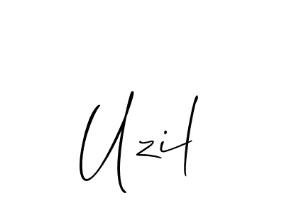 How to Draw Uzil signature style? Allison_Script is a latest design signature styles for name Uzil. Uzil signature style 2 images and pictures png