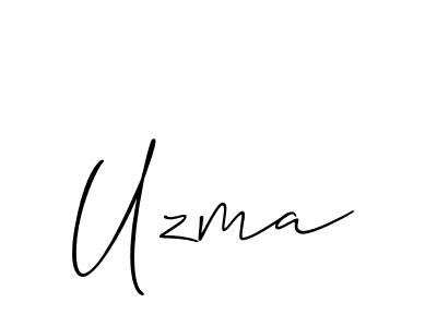 Make a beautiful signature design for name Uzma. With this signature (Allison_Script) style, you can create a handwritten signature for free. Uzma signature style 2 images and pictures png