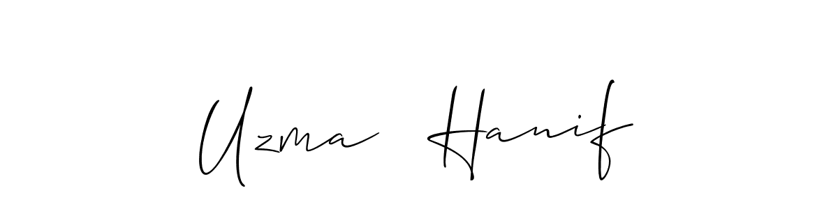 You should practise on your own different ways (Allison_Script) to write your name (Uzma   Hanif) in signature. don't let someone else do it for you. Uzma   Hanif signature style 2 images and pictures png