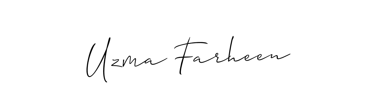 You should practise on your own different ways (Allison_Script) to write your name (Uzma Farheen) in signature. don't let someone else do it for you. Uzma Farheen signature style 2 images and pictures png